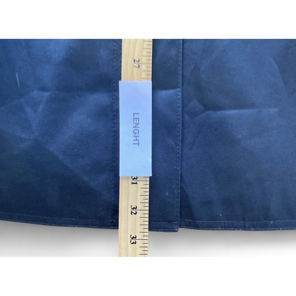 COACH 1941 Women's Medium Black Hidden Button Cotton Coat Jacket Slit Pockets - Picture 6 of 10